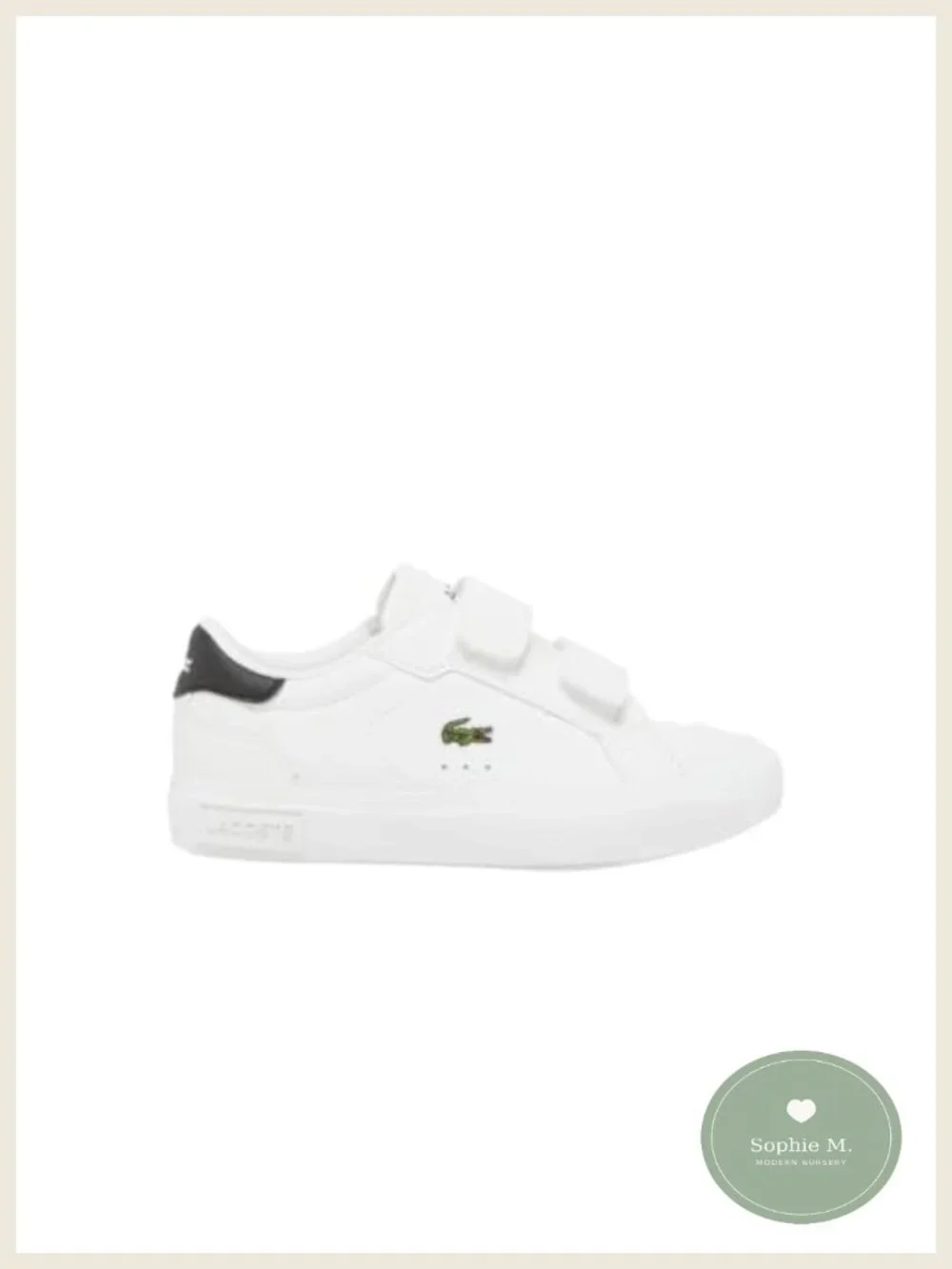 Infant Powercourt Sneakers Low-Top White Black Mesh Breathable